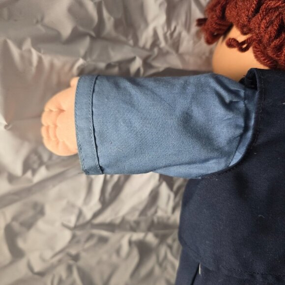 Cabbage Patch Kids Vintage 80s Boy Doll Brown Yarn Hair Brown Eyes Suit Signed - Picture 6 of 12
